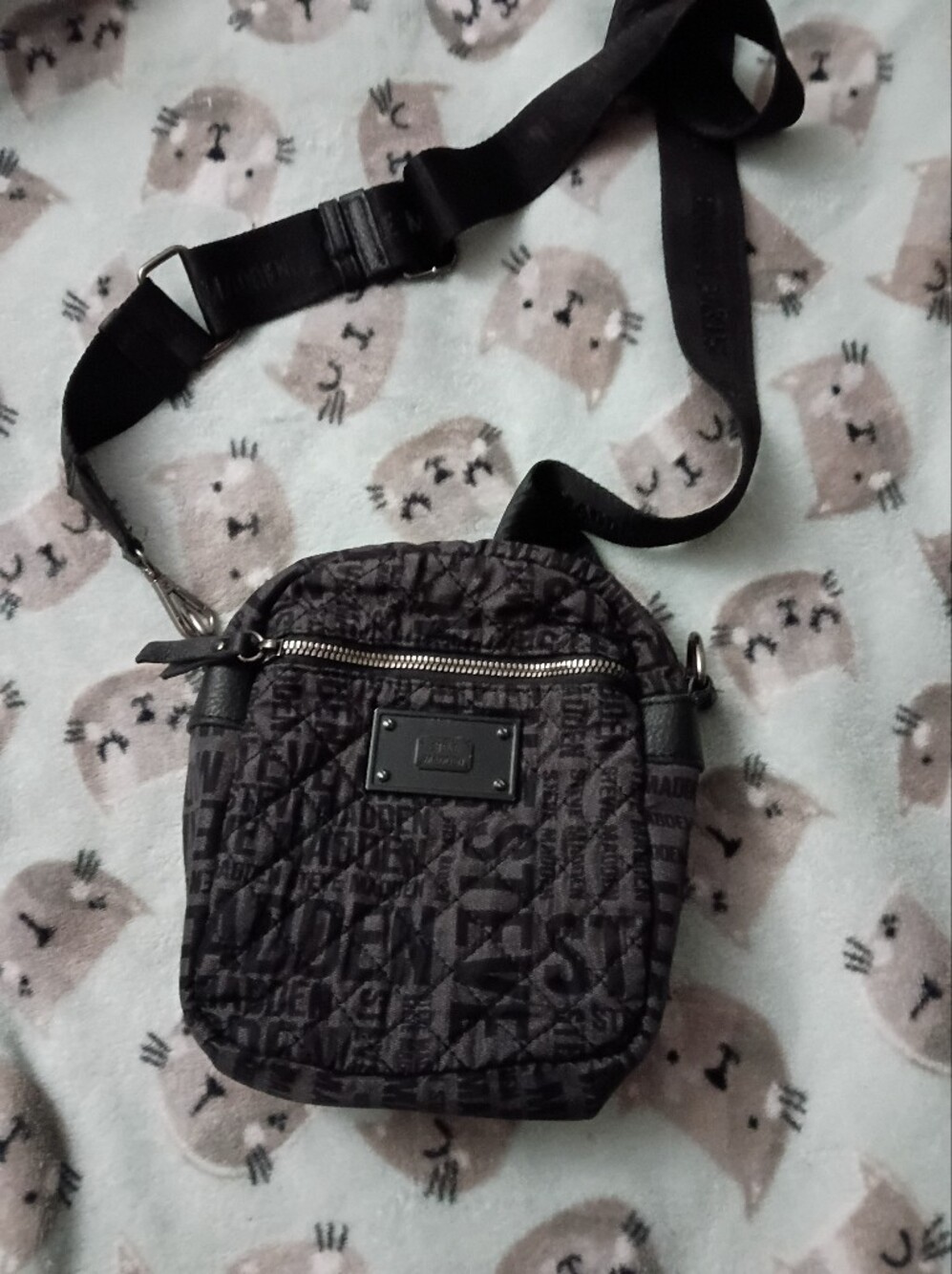 Steve Madden Black Quilted Crossbody Bag